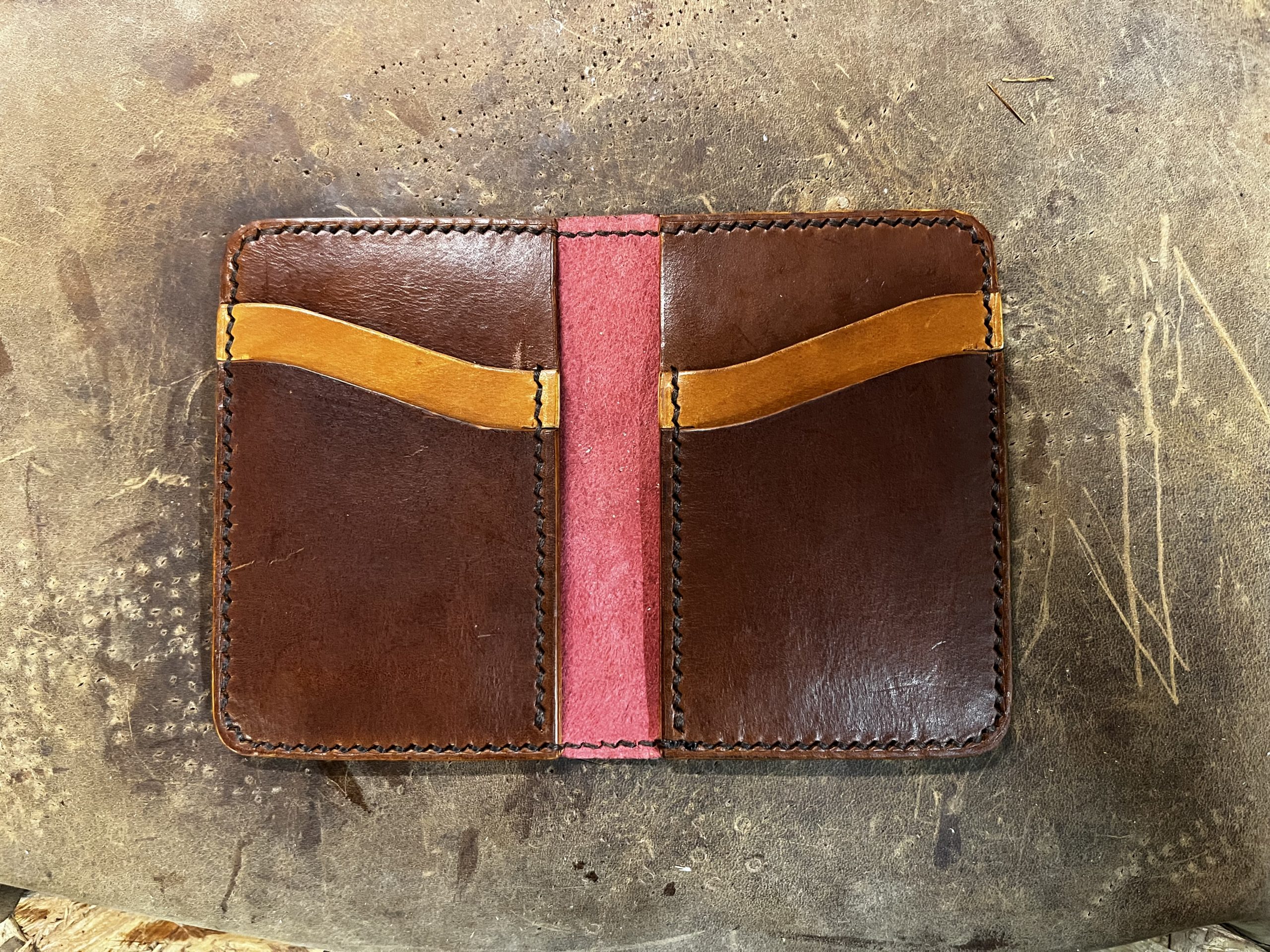 Bi-fold Portrait Leather Wallet