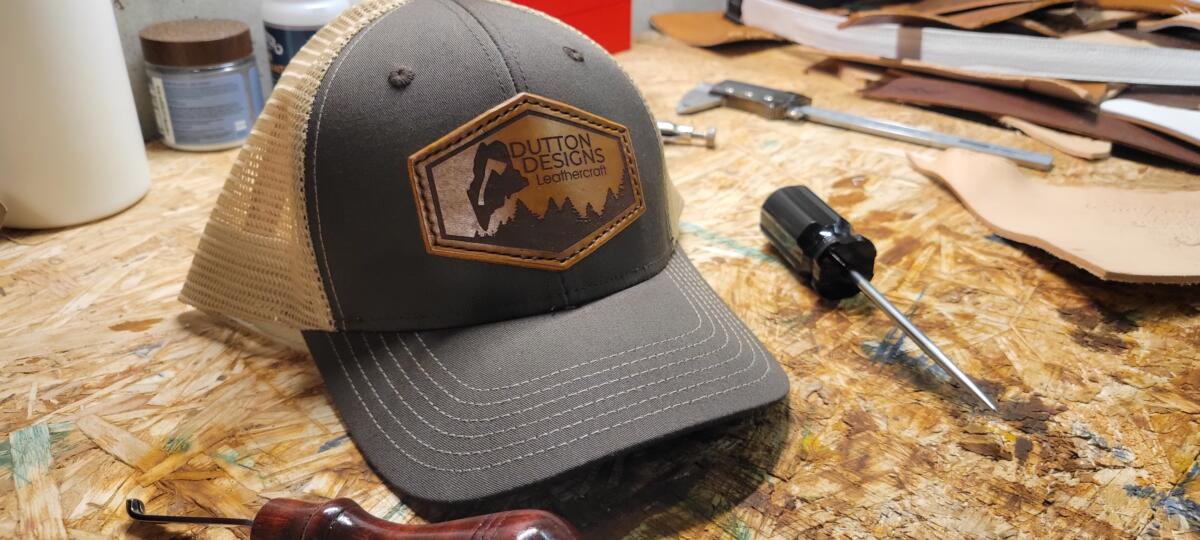 leather hat patch