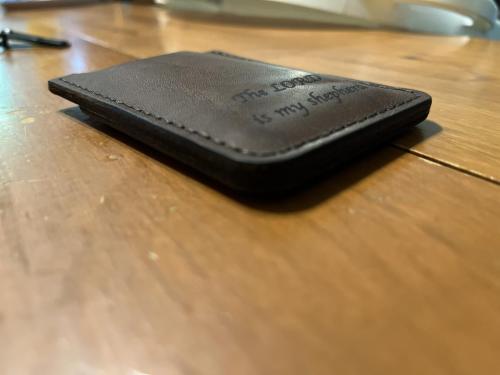slim leather card holder