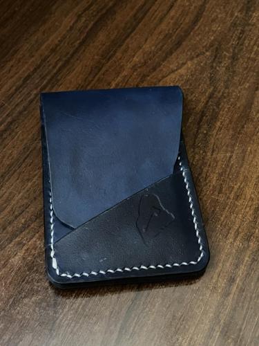 Slim Tuck leather wallet blue