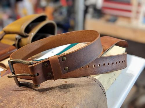 hand made leather belt
